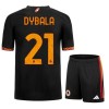 Original Trikotsatz AS Rom Dybala 21 Ausweichtrikot 2023-24 Für Kinder